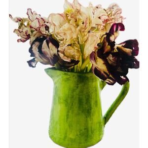 Small Pitcher Pottery Green